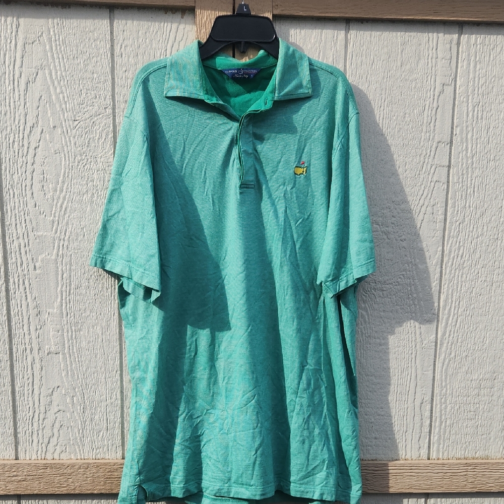 Clubhouse‎ Collection Golf Pro Masters Agusta GA Italy Green Polo Large Sport